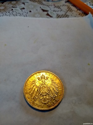Monedă 2 Mărci an 1911 greutate 9,6 gr Germania 
