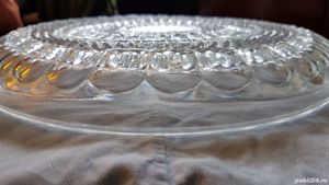 Platou mare din cristal,import RDG,pt tort,prajituri,etc.Este NOU. - imagine 2