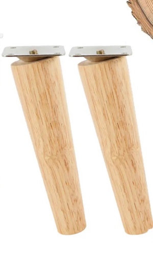 Set picioare de lemn conice oblice mobilier - imagine 3