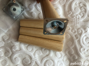 Set picioare de lemn conice oblice mobilier - imagine 4