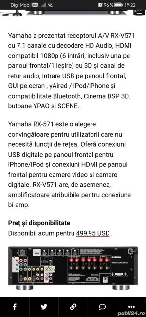 Yamaha-natural sound AV receiver - imagine 7