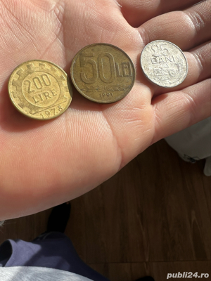 monede 25bani 50lei 200lire - imagine 5
