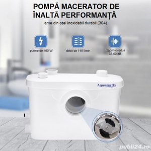 Aquamatix,pompa cu tocator pentru wc - imagine 2