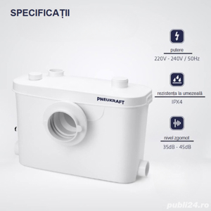 Pompa de deseuri Pneukraft400 Pompa cu tocator wc - imagine 8