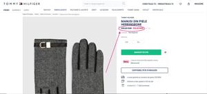 Manusi dama Tommy Hilfiger din amestec de lana si piele,(Super Ofertă).