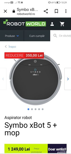 Vând aspirator robot Symbo X Bot 5 cu spălare  - imagine 3