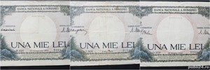 3 Bancnote 1000 Lei puse in circulatie intre anii 1943-1944. - imagine 3
