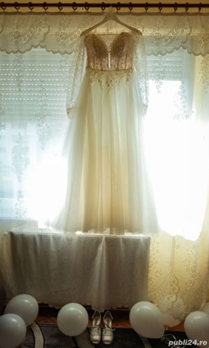 Rochie de mireasă - A-line   printesa - preț negociabil  - imagine 2