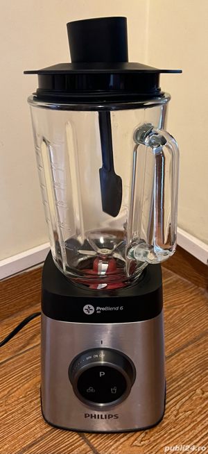 Philips HR3655, 1400W, 35000 RPM, vas sticla 2l, LED Functie impuls - imagine 3