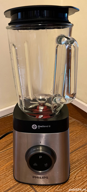 Philips HR3655, 1400W, 35000 RPM, vas sticla 2l, LED Functie impuls - imagine 2