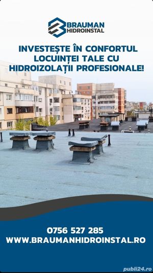 Hidroizolatii profesionale cu membrana italiana in Galati si Braila - Brauman Hidroinstal SRL  - imagine 6