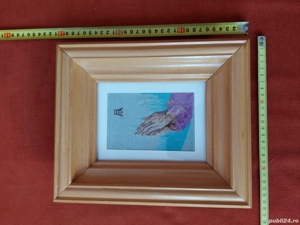 Goblen vechi, cu rama din lemn lacuita si geam din sticla - 1 - imagine 7