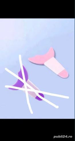 Șablon pentru eyeliner rimel eyeshadow din plastic silicon roz - imagine 4