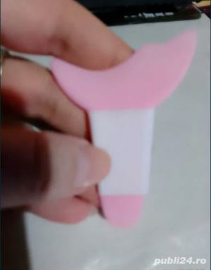 Șablon pentru eyeliner rimel eyeshadow din plastic silicon roz - imagine 6