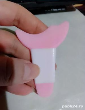 Șablon pentru eyeliner rimel eyeshadow din plastic silicon roz - imagine 2