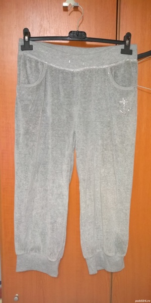 Trening Compleu pantaloni 3 4 + hanorac maneci scurte si gluga - imagine 5