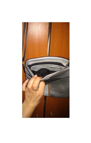 Poseta  Geanta Principles Debenhams UK, argintiu-bej, bareta lunga - imagine 4