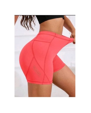Șort Colanti scurti roz cu buzunare, Yoga sport - imagine 4