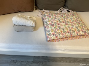 Pat Mothercare 70*140 convertibil + saltea cu protectie fagure de aer - imagine 9