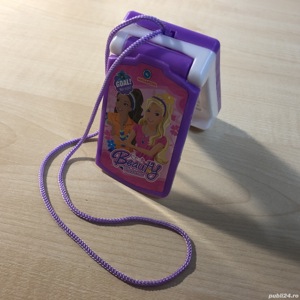 Telefon muzical interactiv, cu printese, pentru fetite, mov cu alb - imagine 10