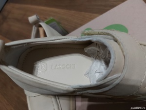 Mocasini Lasocki pentru copii, noi ,nr.25 ,piele naturala, crem - imagine 3