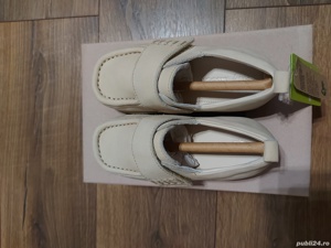 Mocasini Lasocki pentru copii, noi ,nr.25 ,piele naturala, crem - imagine 5