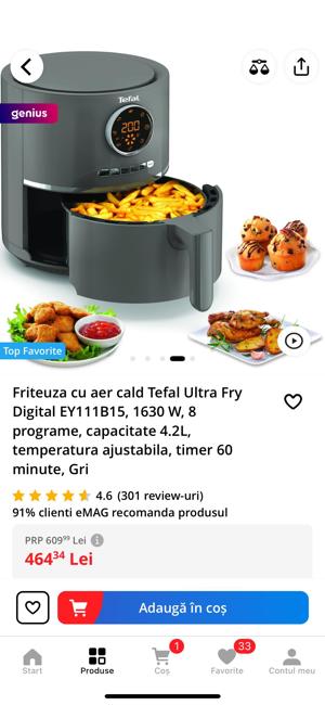Airfryer tefal 4.2l Digital, NOU