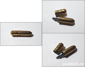 mini capsulă vintage, cu mine de grafit pt creion mecanic, anii '30