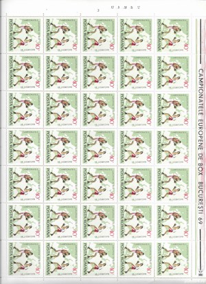 Romania 1969 - Campionatele europene de box, coli de 35,MNH, LP 701 - imagine 2