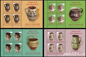 Romania 2008 - Ceramică românească - oale si cani (III), minicoli, MNH, LP 1797a