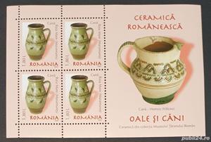 Romania 2007 - Ceramică românească - oale si cani (I), minicoli, MNH - LP 1776a - imagine 5