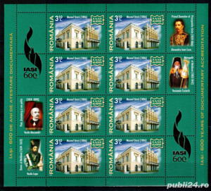Romania 2008 - Iasi - 600 de ani, minicoli 8 timbre + 4 vigniete, MNH - LP 1813a - imagine 5