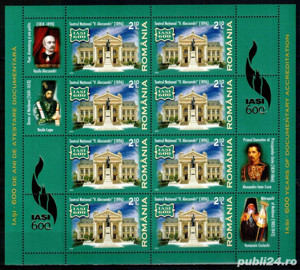 Romania 2008 - Iasi - 600 de ani, minicoli 8 timbre + 4 vigniete, MNH - LP 1813a - imagine 2