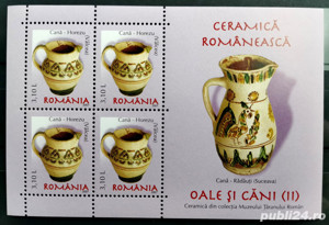 Romania 2007 - Ceramica romaneasca - oale si cani (II), minicoli, MNH - LP 1788a - imagine 4