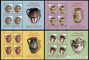 Romania 2007 - Ceramica romaneasca - oale si cani (II), minicoli, MNH - LP 1788a