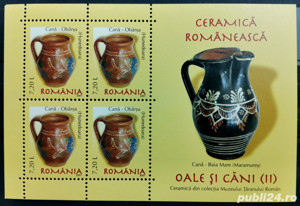 Romania 2007 - Ceramica romaneasca - oale si cani (II), minicoli, MNH - LP 1788a - imagine 3