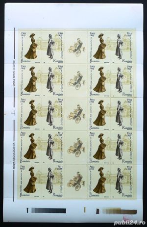 Romania 2003 - Moda Sec. XX, in coli de 10 serii+5 viniete, MNH - LP 1623b - imagine 3