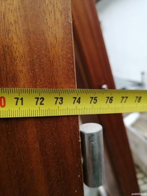 Usa de interior din lemn masiv cu geam 199x74cm - imagine 10