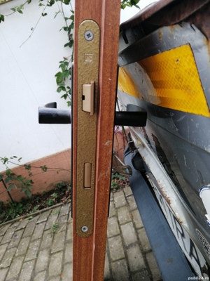 Usa de interior din lemn masiv cu geam 199x74cm - imagine 9