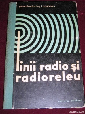 linii radio și radioreleu transmisiuni cartonata de i. angheloiu 1964 editura militară 190 pagini 