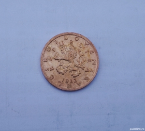 Moneda 50 HALERU Czechoslovakia 1922 - imagine 2