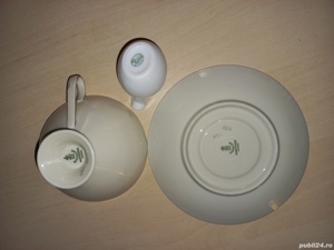Set ceașcă, farfuriuță, latieră porțelan colecție. - imagine 2