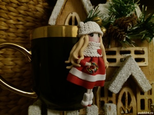 Cadou pentru sotie iubita cana papusa handmade - imagine 3