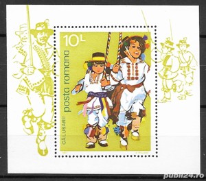 Romania 1977 - Calusarii, colita dantelata, MNH, LP 946