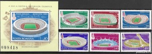 Romania 1979 - Preolimpiada de vara - Moscova, serie colita dantelata, MNH, LP 991 992