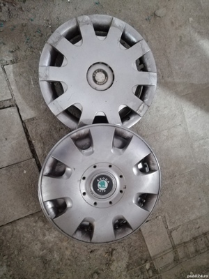 Vând jante otel pe 15"+capace 