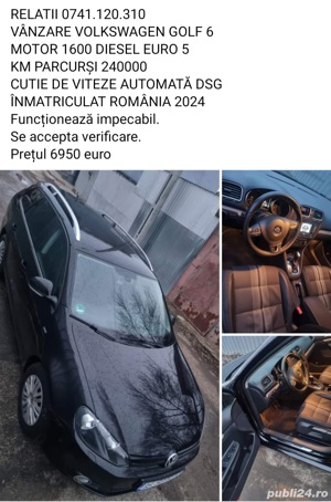 VW Golf 6 diesel,  cutie Automata - imagine 4