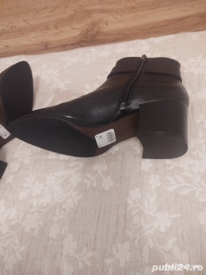 Botine dama din piele naturala netedă POE (Super Pret). - imagine 6