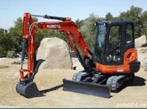 Exacavator Inchiriere Fundatie , Piscina , Canale , Foraje bobcat si cilindru compactor de inchiriat - imagine 2