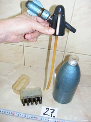 Sifon vechi cu capsule, anii 1970 (cod 27)  - imagine 8